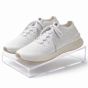 NOBULL Project White Knit Women’s Running Shoes Sneakers Size 10 Hint Of Purple